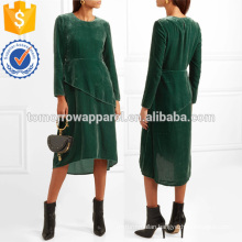 Asymmetric Velvet Midi Dress Manufacture Wholesale Fashion Women Apparel (TA3067D)